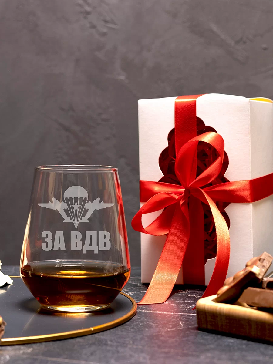 Бокал с гравировкой За ВДВ Никто кроме нас — изображение 2