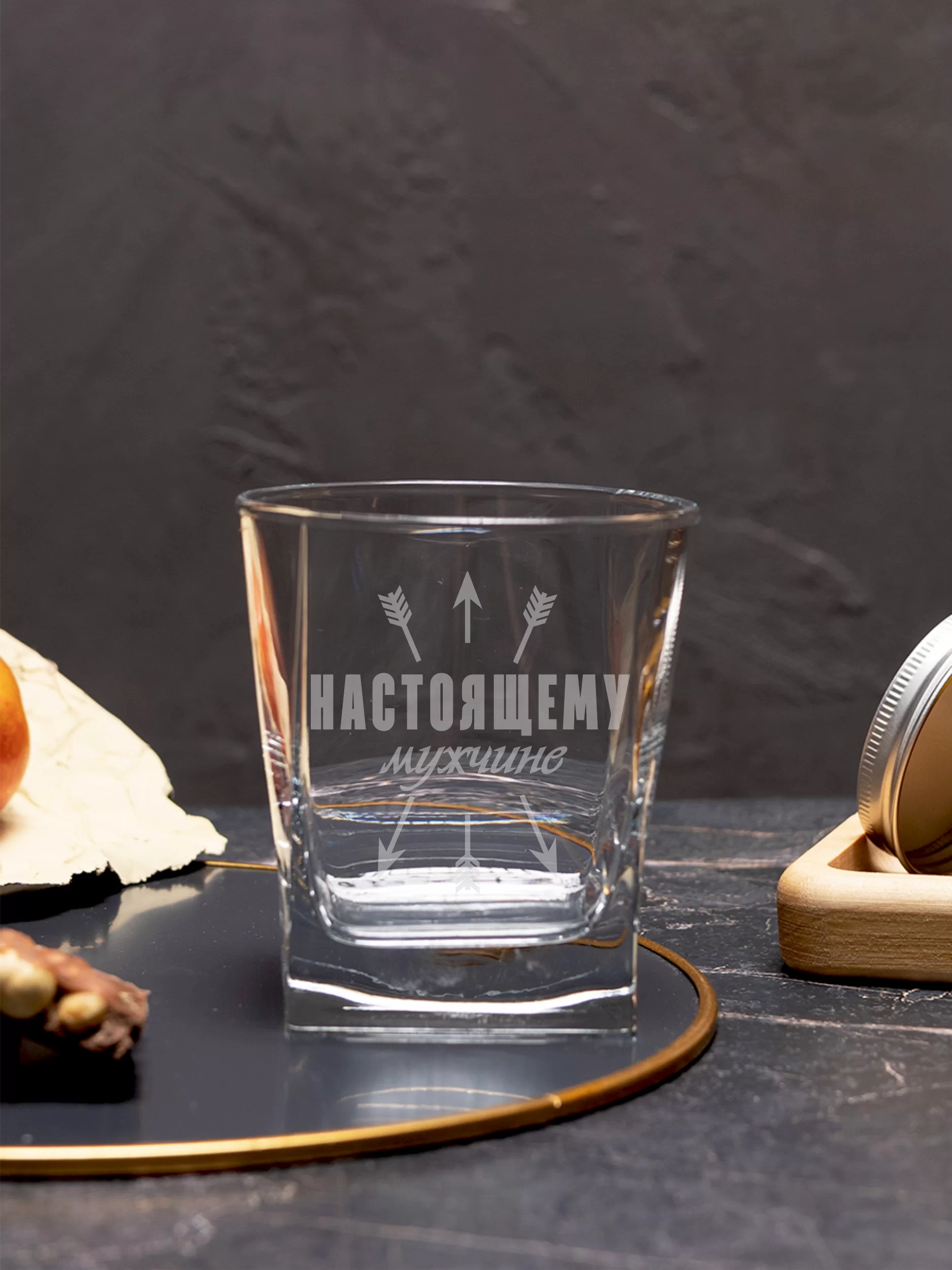 Бокал под виски с гравировкой "Настоящему мужчине" — изображение 5