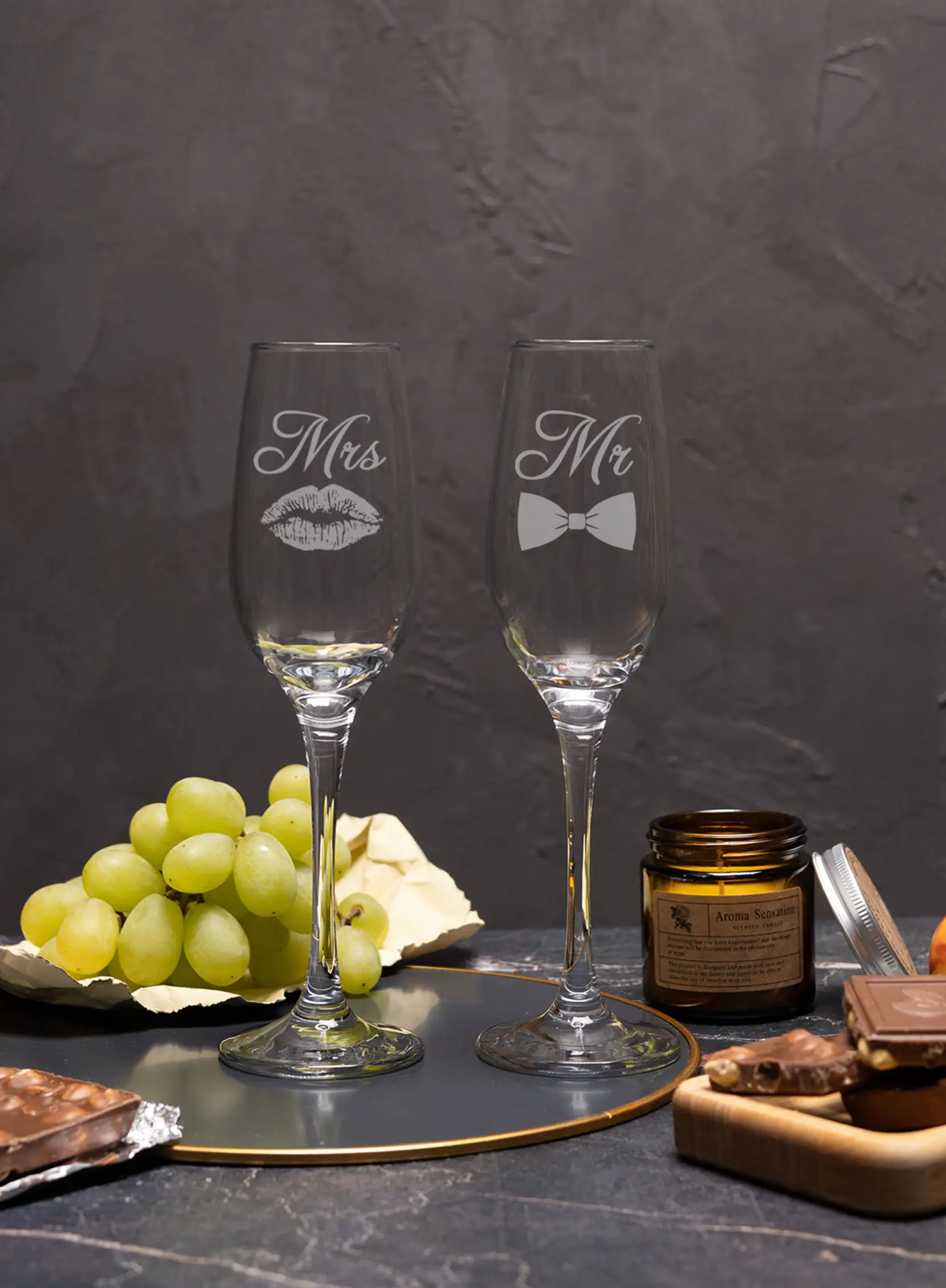 Свадебные фужеры под шампанское с гравировкой — изображение 2