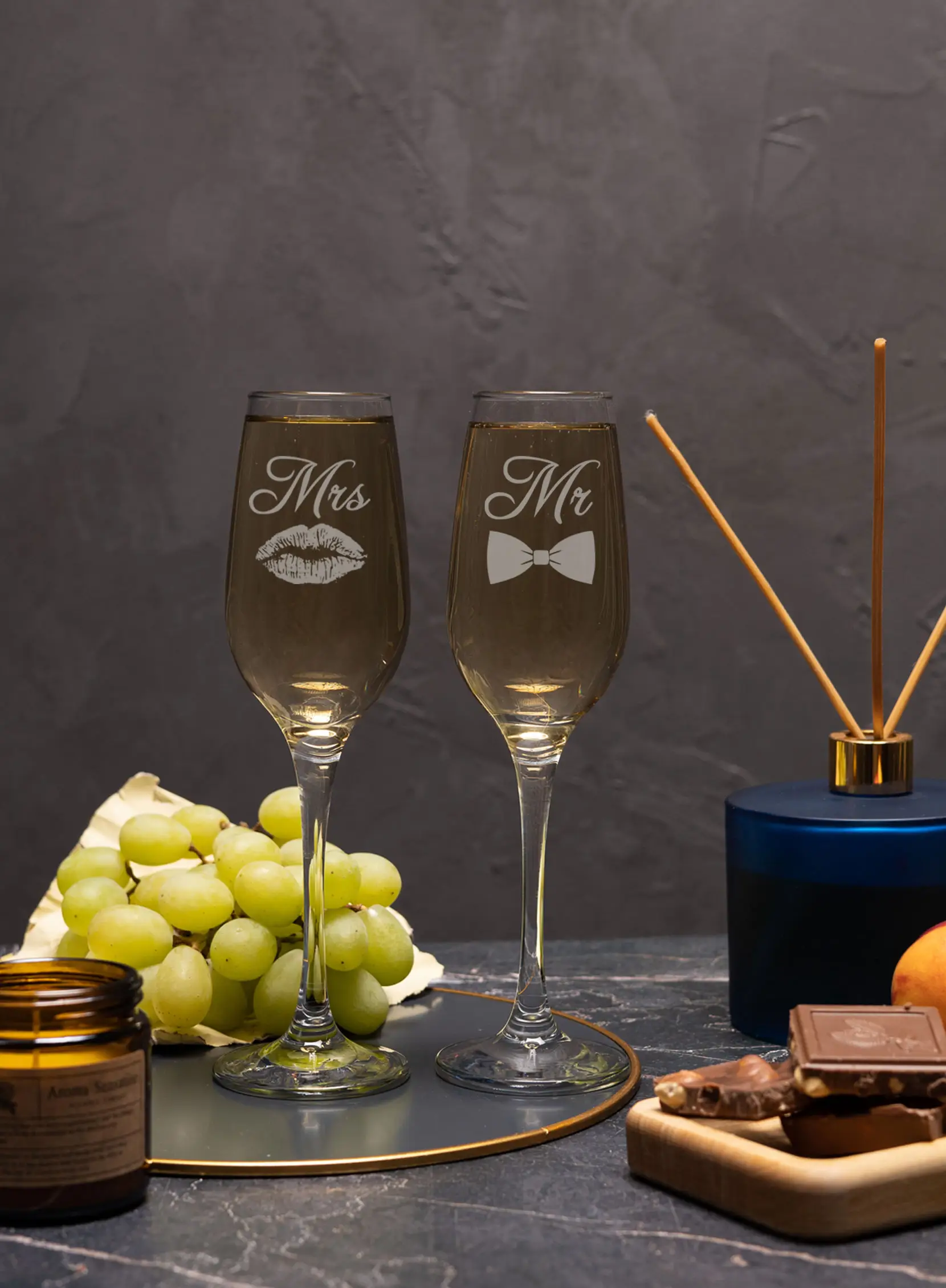 Свадебные фужеры под шампанское с гравировкой — изображение 6