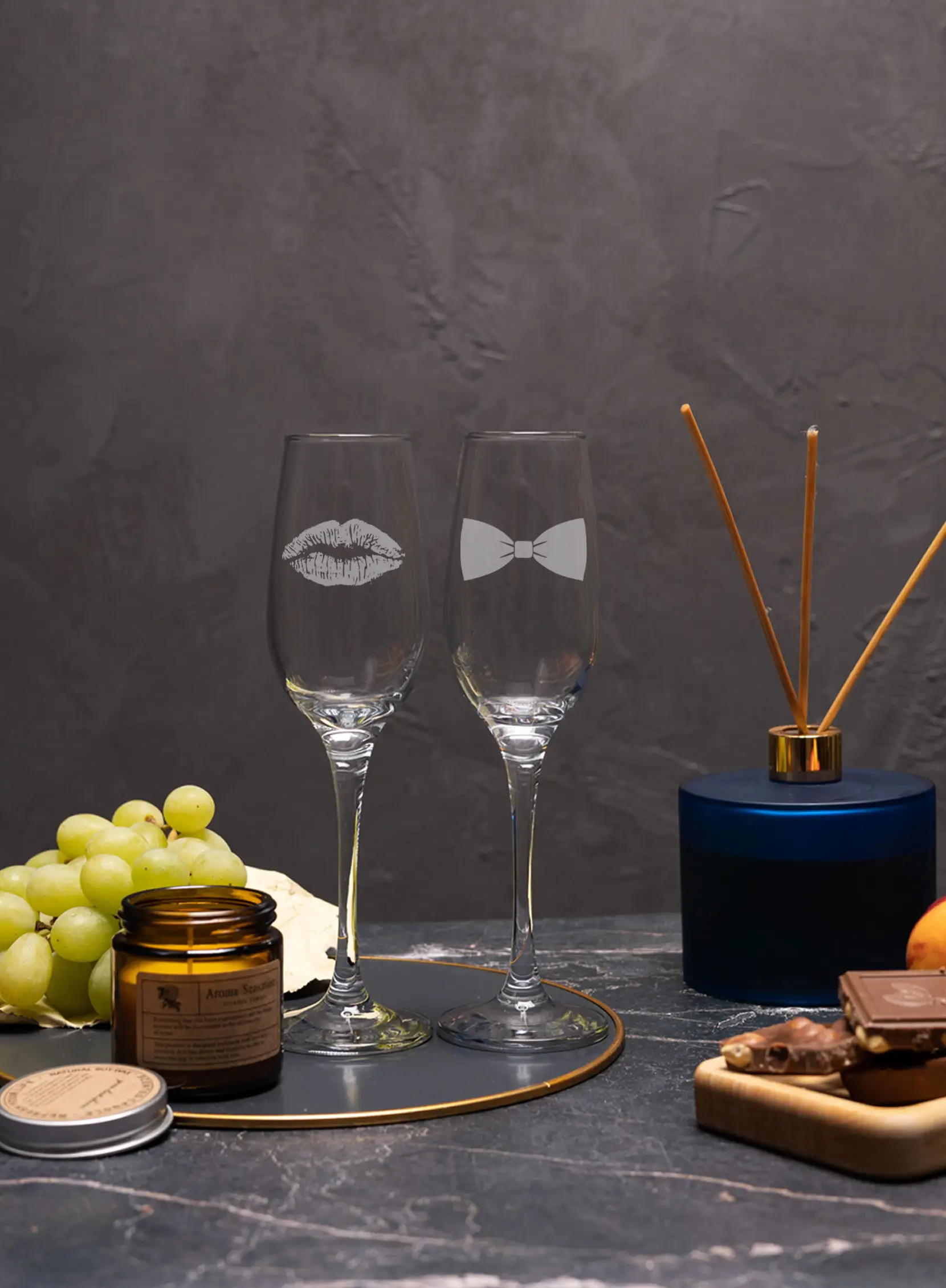 Свадебные бокалы под шампанское с гравировкой — изображение 3