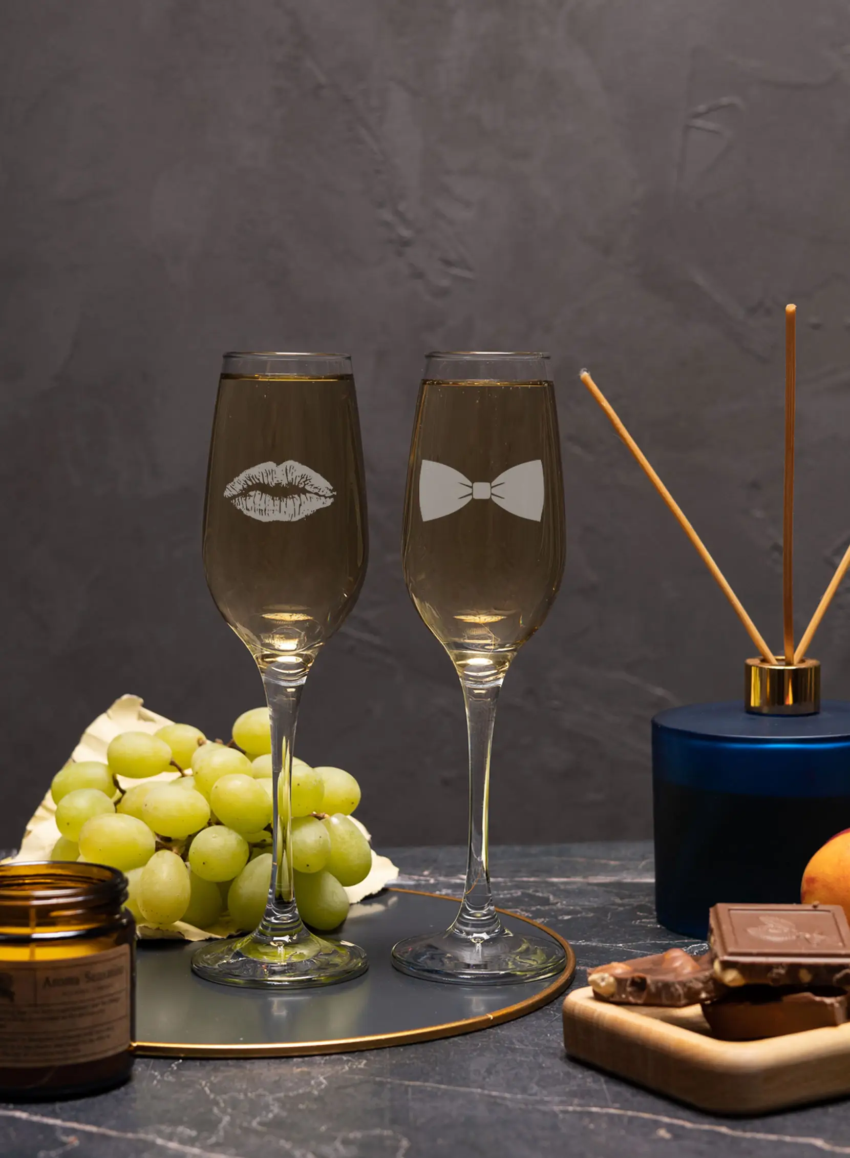 Свадебные бокалы под шампанское с гравировкой — изображение 6