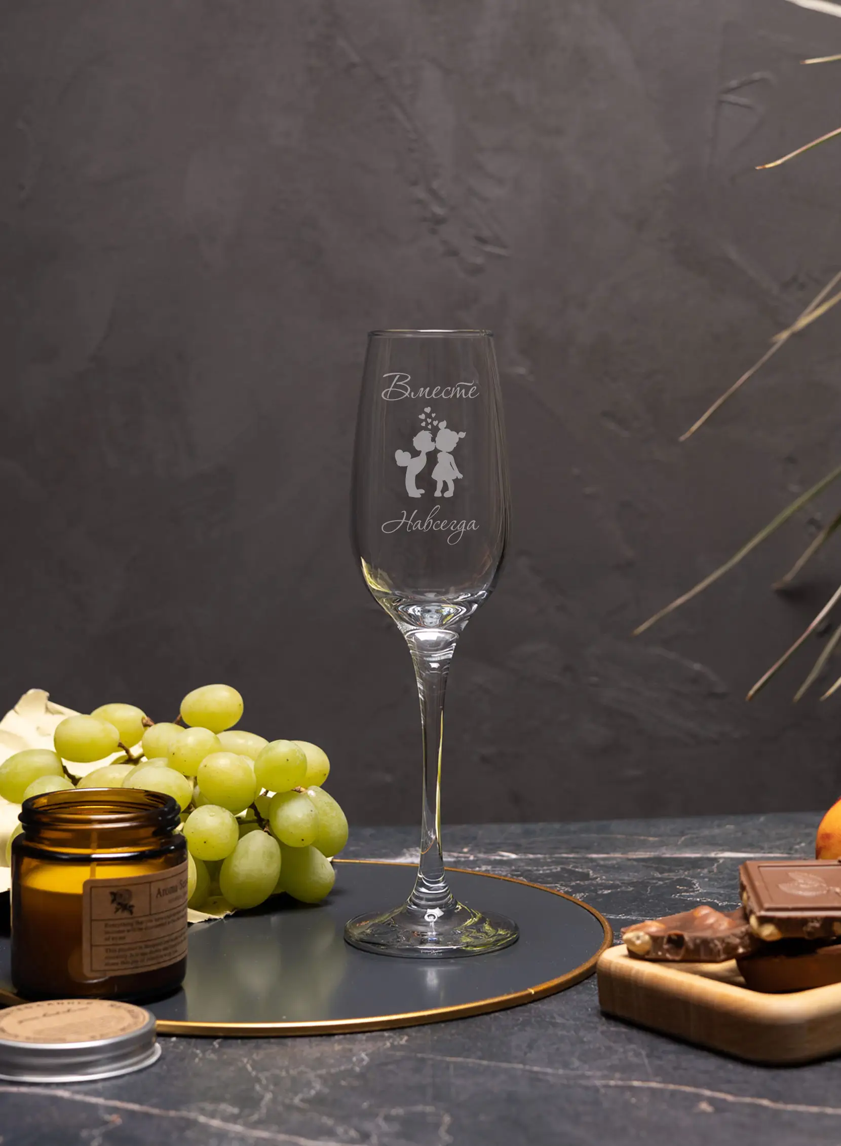 Свадебные бокалы под шампанское Вместе навсегда — изображение 4