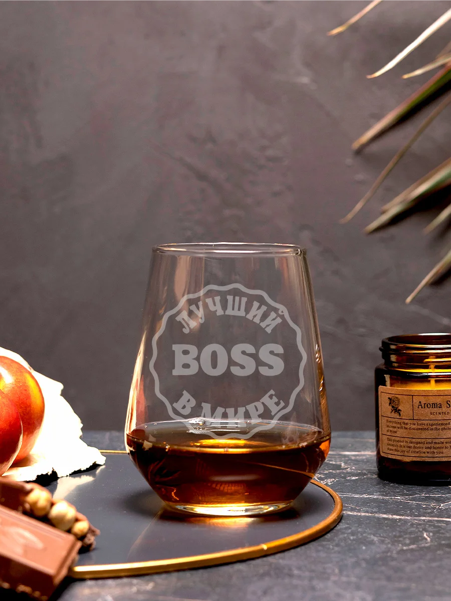 Бокал с надписью Лучший в мире босс — изображение 2