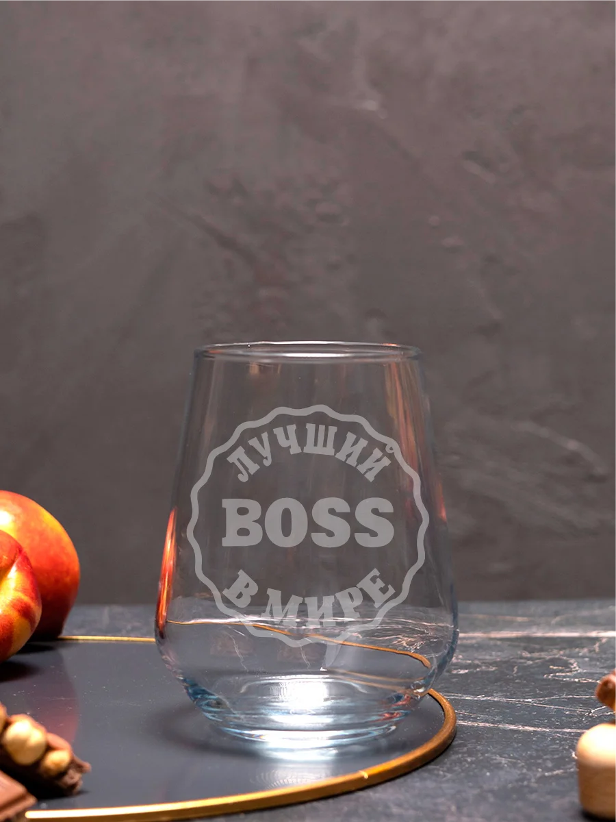 Бокал с надписью Лучший в мире босс — изображение 3