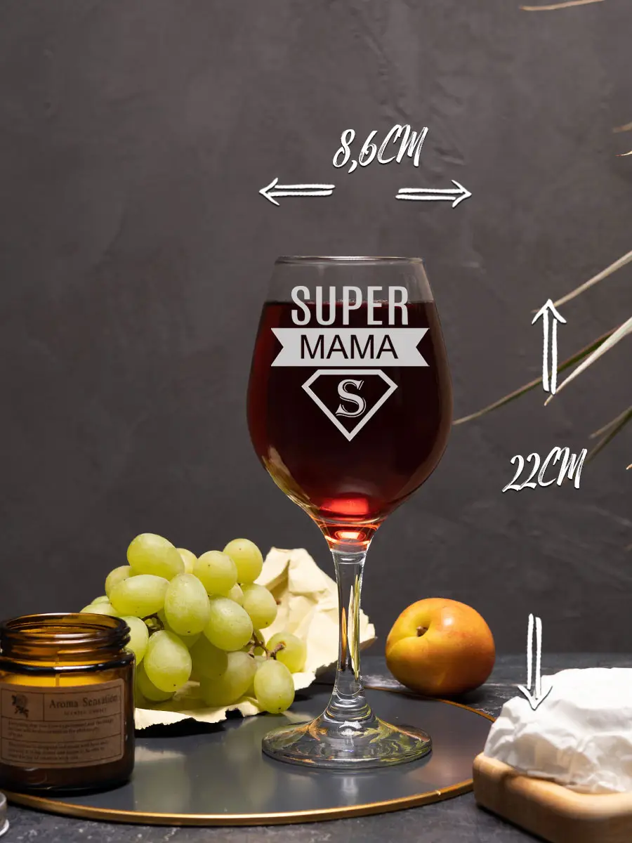 Бокал с гравировкой под вино в подарок маме и папе — изображение 2