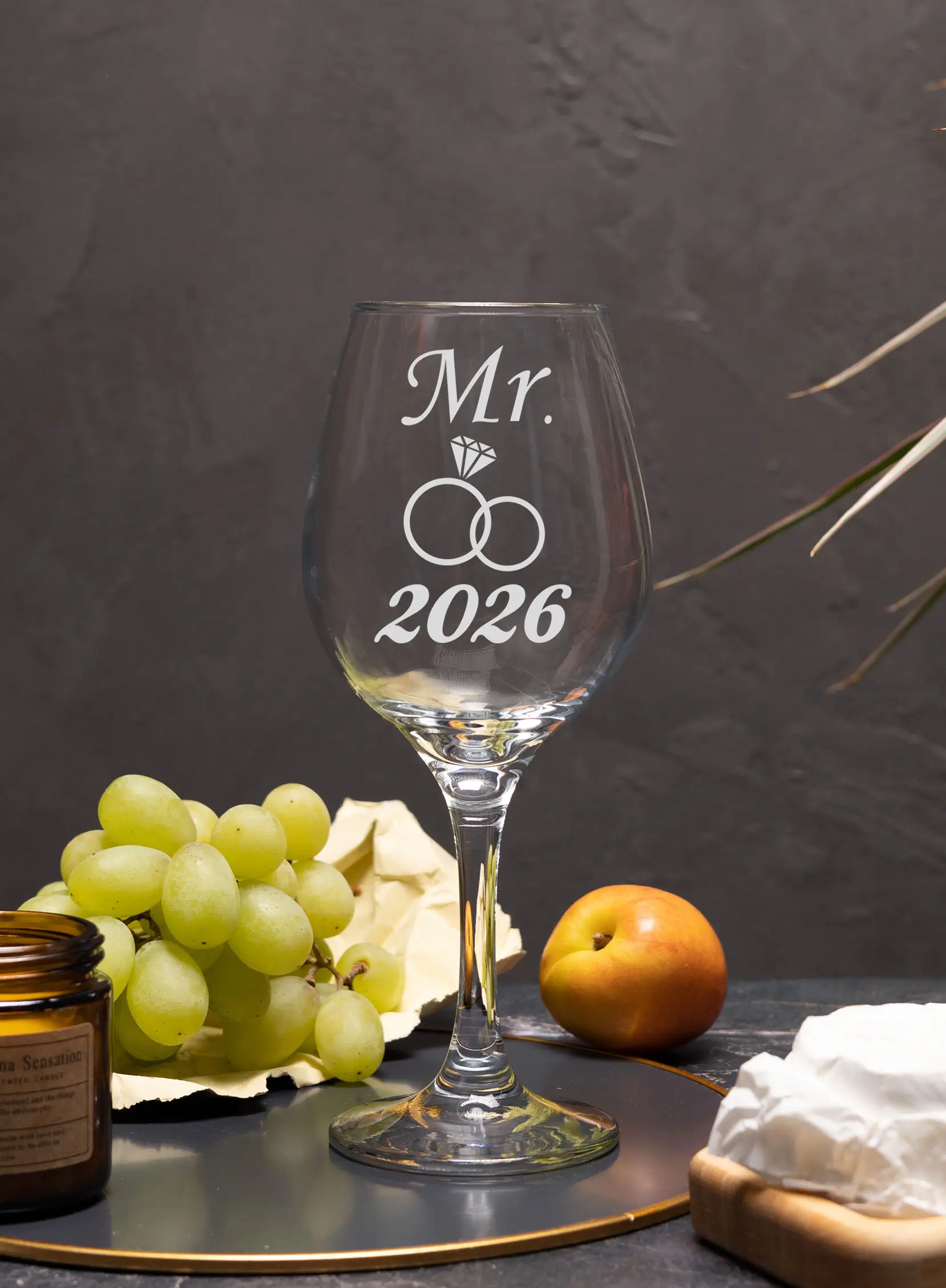 Набор бокалы под вино Mr Mrs 2026 — изображение 3