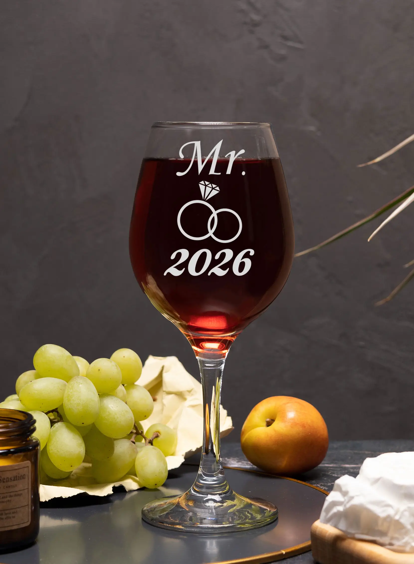 Набор бокалы под вино Mr Mrs 2026 — изображение 5