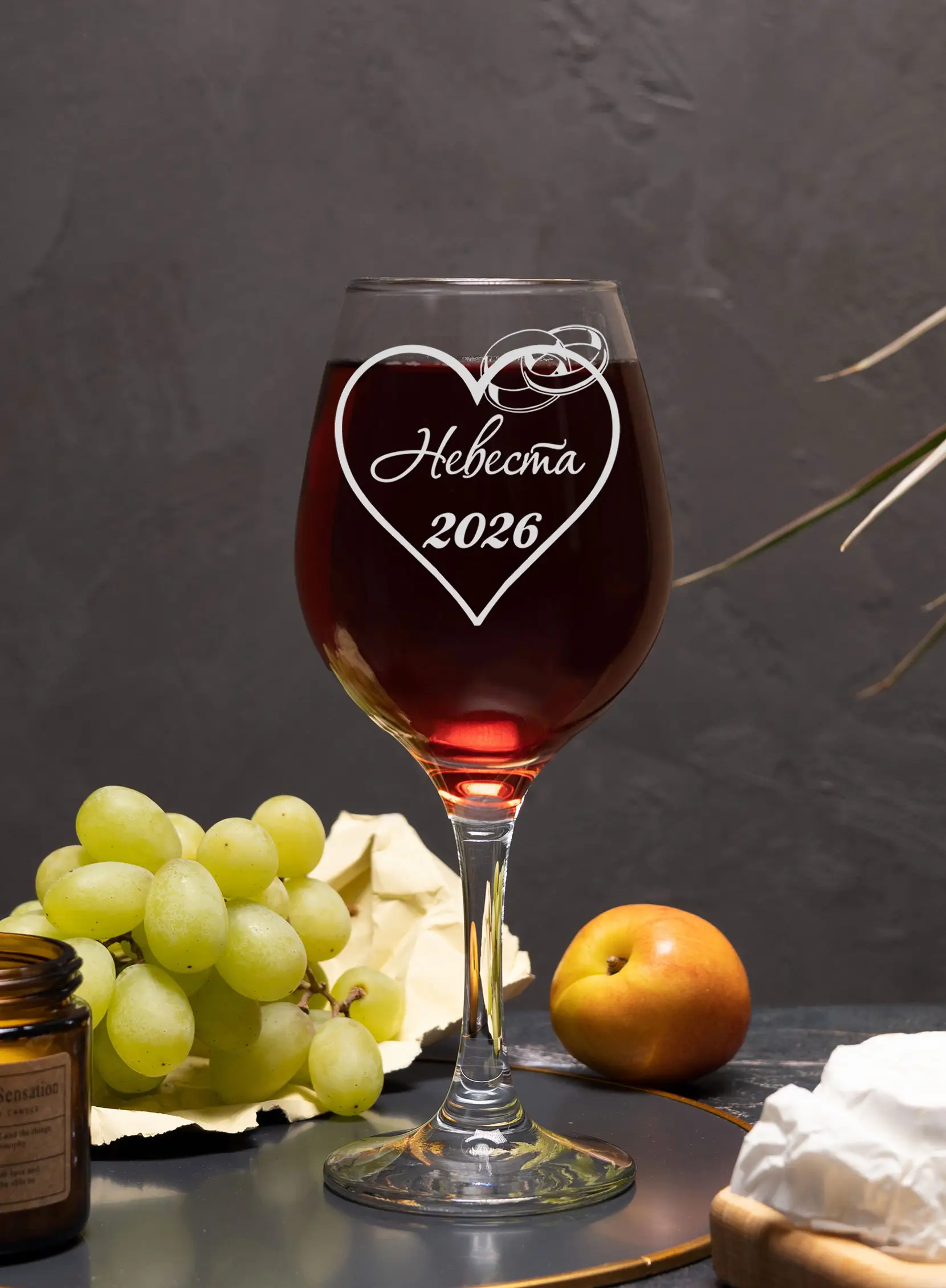 Набор бокалы под вино жених и невеста — изображение 6