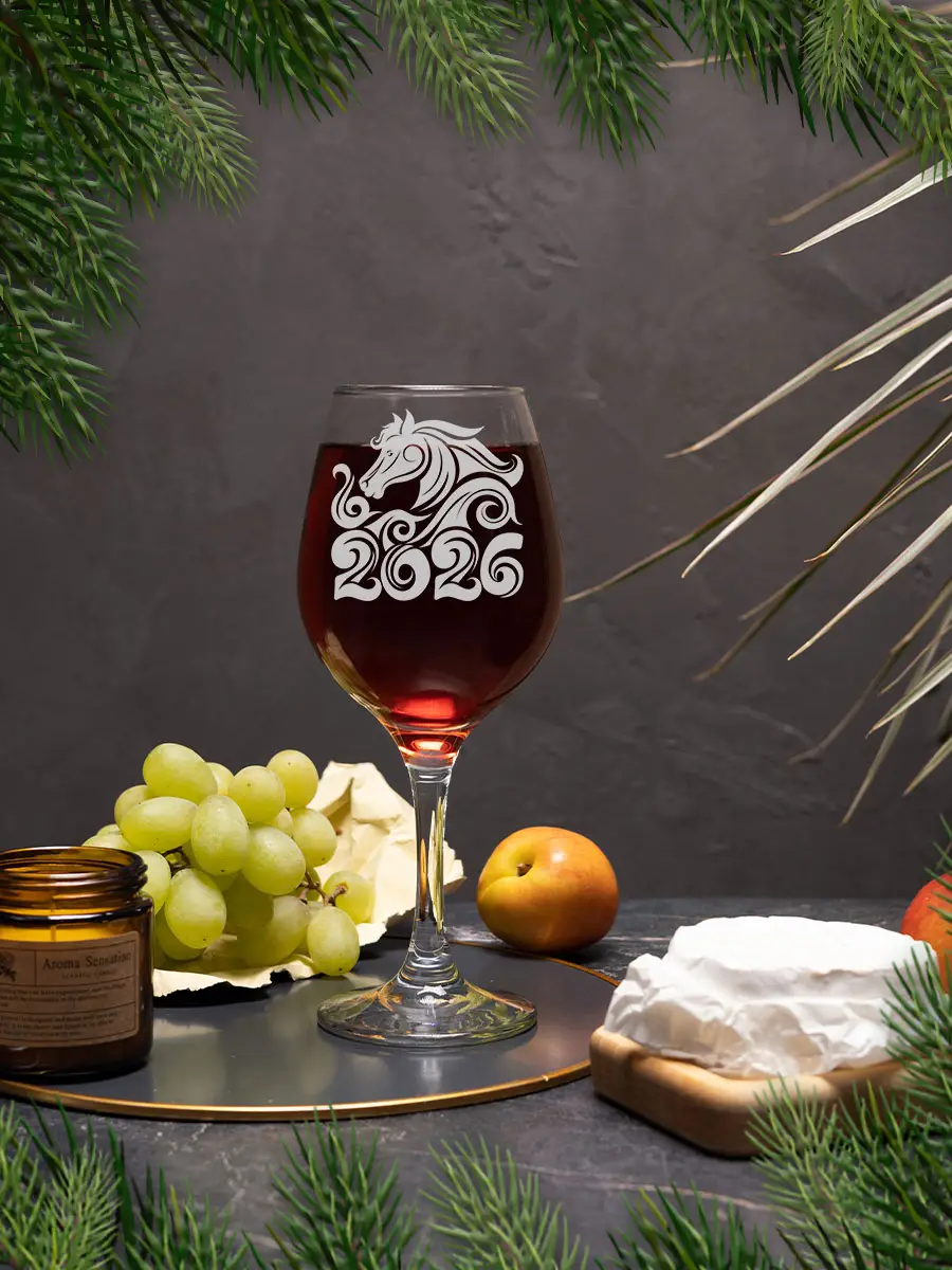 Бокалы с надписью под вино в подарок на новый год 3 Бокалы с надписью под вино в подарок на новый год — изображение 3