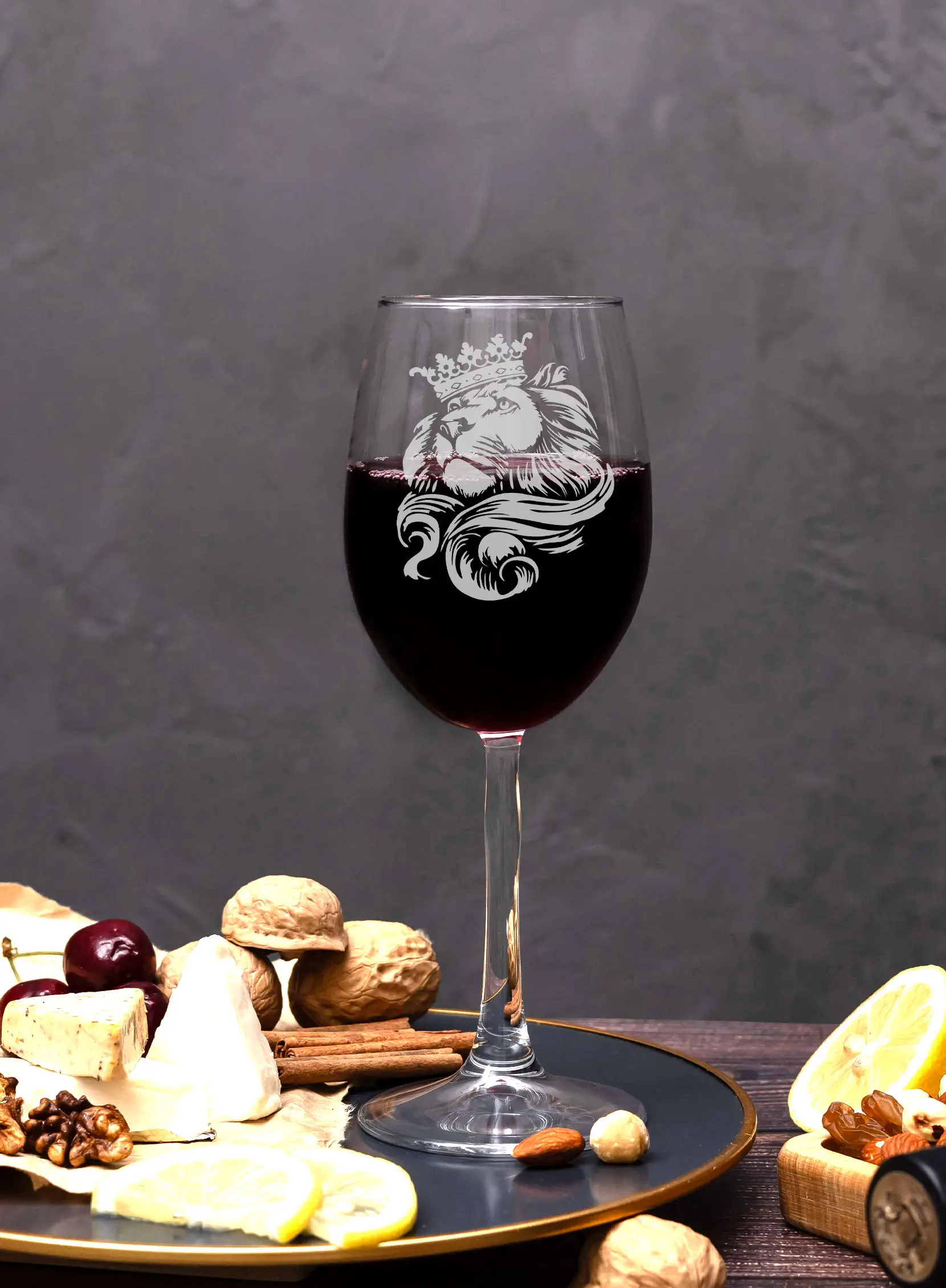 Бокал под вино в подарок с надписью лев 3 Бокал под вино в подарок с надписью лев — изображение 3