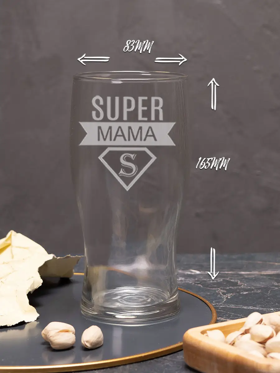 Бокал с гравировкой под пиво в подарок маме и папе — изображение 4