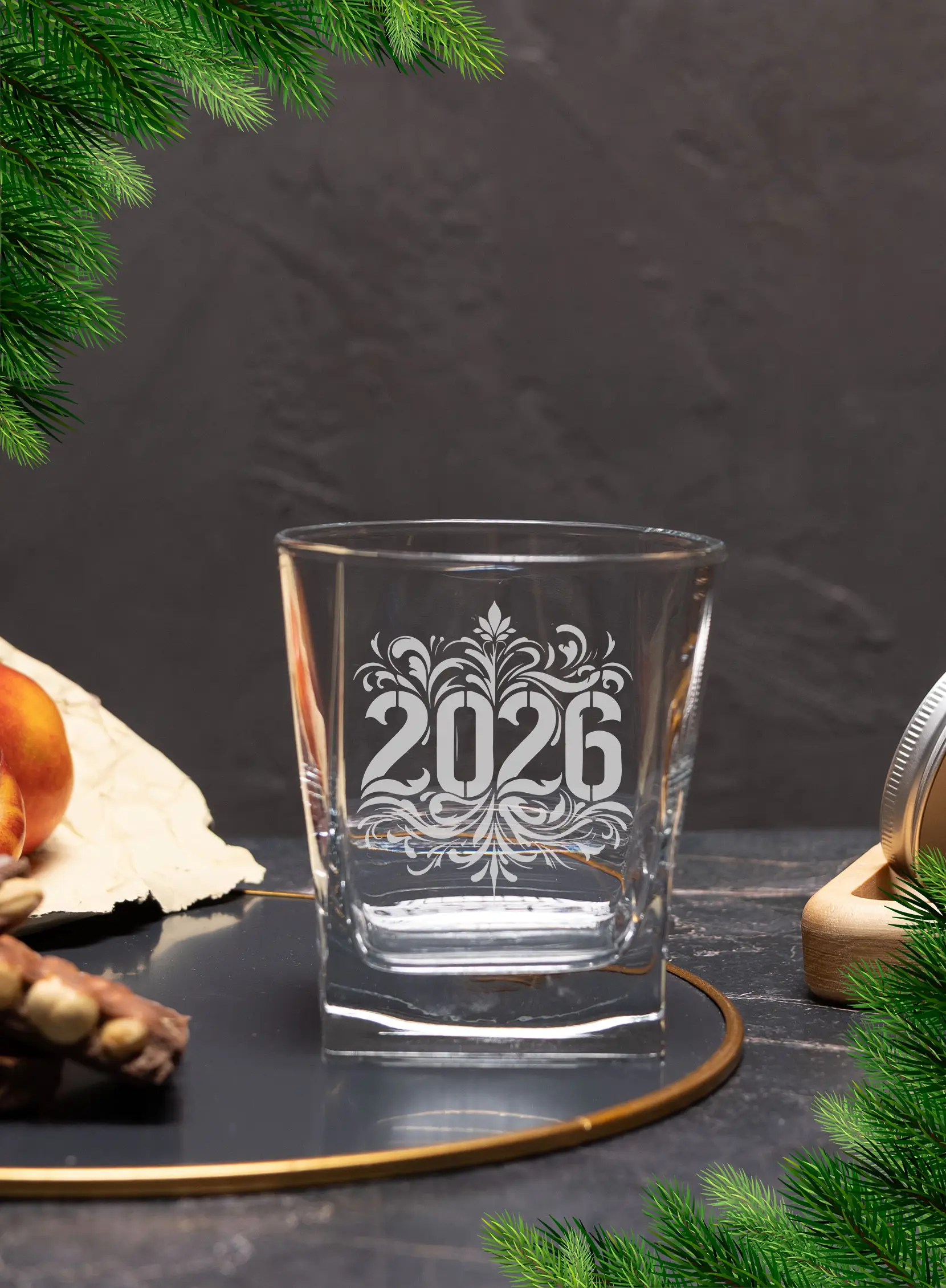 Бокал с гравировкой под виски с символом года — изображение 5
