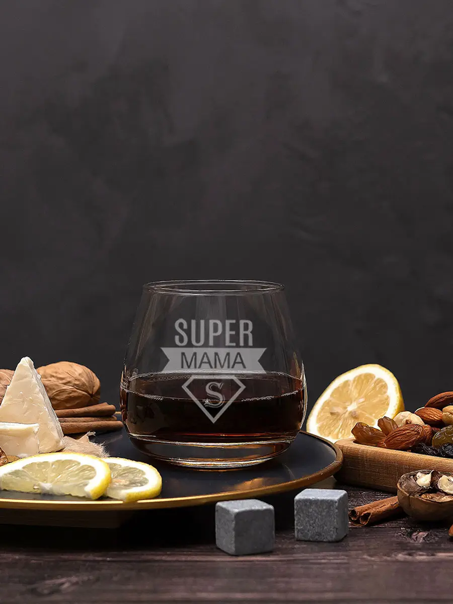 Бокал с надписью под виски в подарок маме — изображение 4