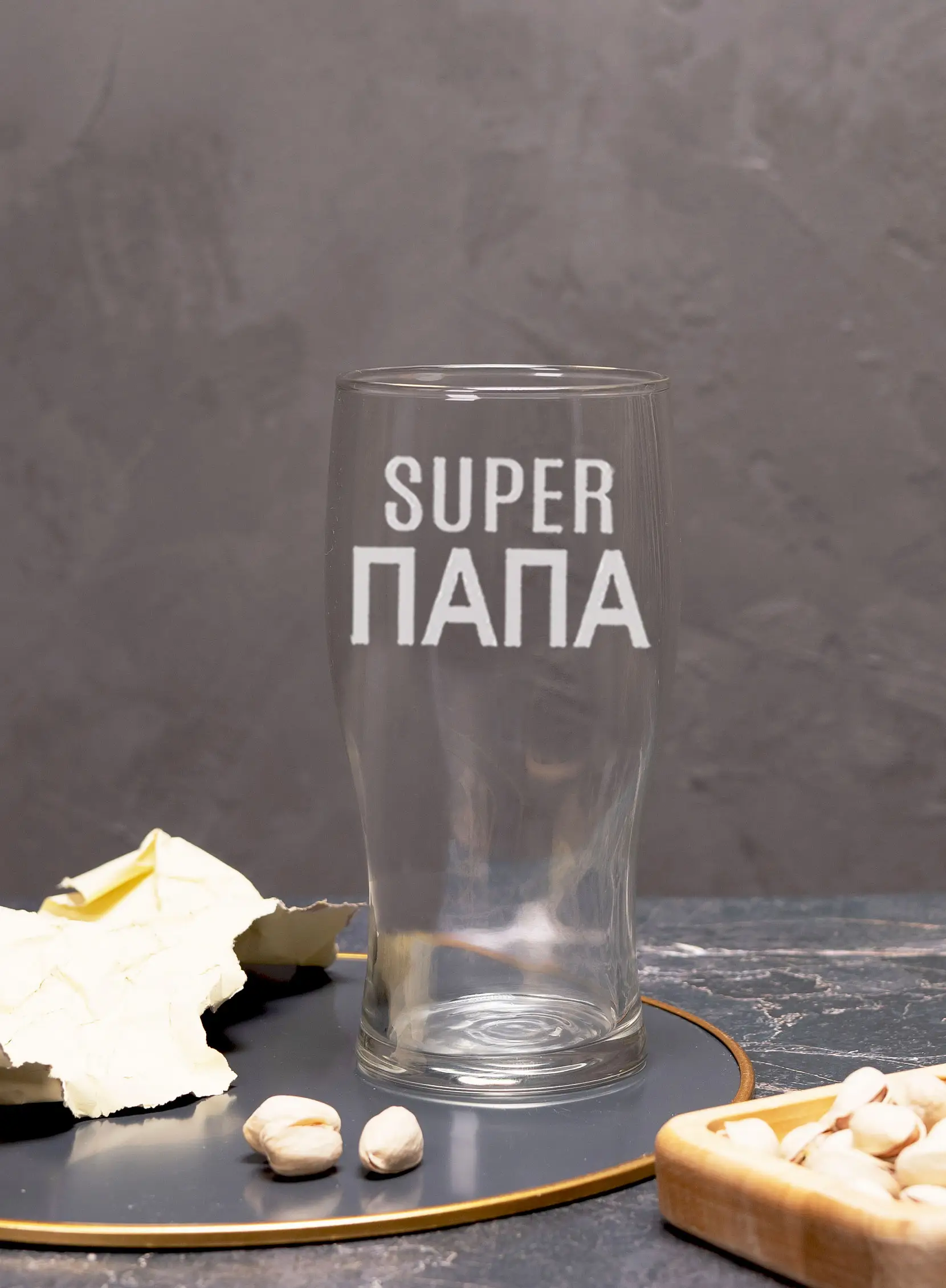Бокал с надписью под пиво Супер папа — изображение 5